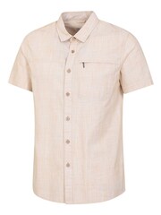 Mountain Warehouse Yellow Coconut Slub Texture 100% Cotton Mens Shirt - Image 3 of 5