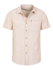 Mountain Warehouse Yellow Coconut Slub Texture 100% Cotton Mens Shirt - Image 4 of 5