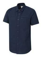 Mountain Warehouse Blue Coconut Slub Texture 100% Cotton Mens Shirt - Image 3 of 5