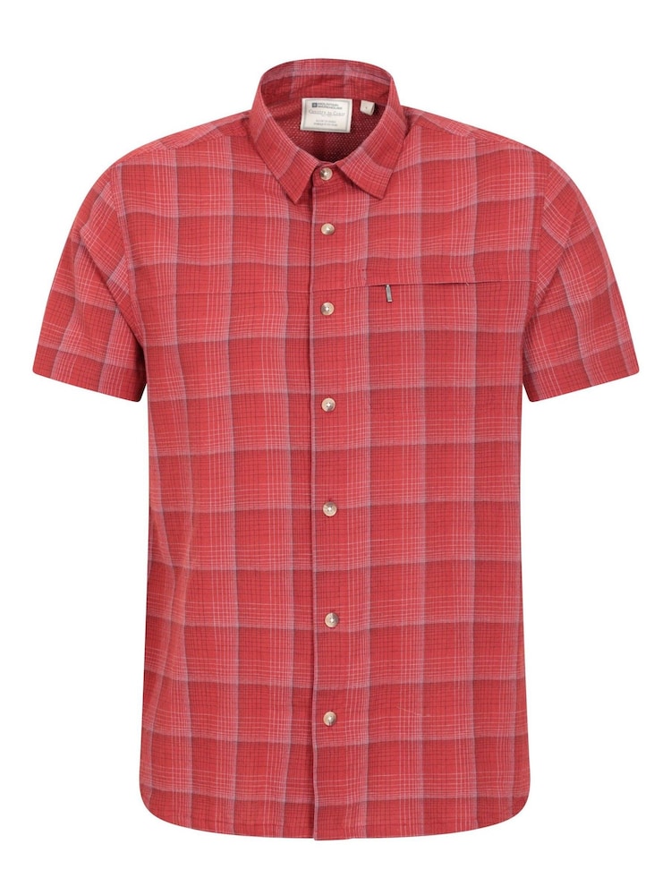 Mountain Warehouse Red Holiday Mens Cotton Shirt - Image 1 of 5