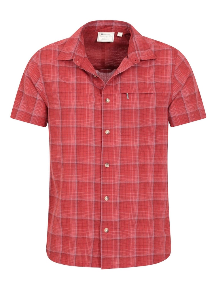 Mountain Warehouse Red Holiday Mens Cotton Shirt - Image 5 of 5