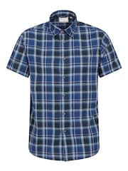Mountain Warehouse Blue Weekender Mens Cotton Shirt - Image 1 of 5