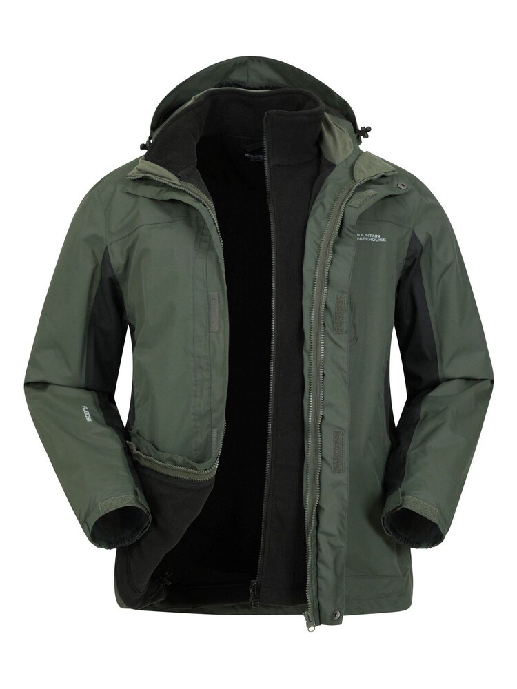 Mountain Warehouse Green Thunderstorm 3 in 1 Jacket -  Mens - Image 1 of 5