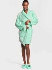 Victoria's Secret Waterfall Green Cosy Short Dressing Gown - Image 1 of 4