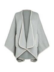 Grau - Lipsy Weiches, kuscheliges Cape mit aufgesetzten Taschen und Steppstich - Bild 4 von 5