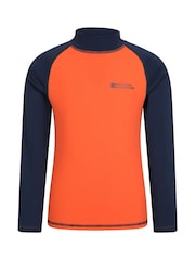 Mountain Warehouse Orange Kids Long Sleeved Rash Vest - Image 1 of 4