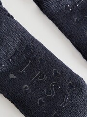 Lipsy Navy Blue Chunky Cosy Cable Knitted Slipper Socks - Image 5 of 5