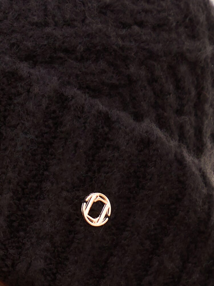 Lipsy Black Super Soft Knitted Hatch Beanie Hat - Image 4 of 4 Lipsy Black Super Soft Knitted Hatch Beanie Hat - Image 4 of 4