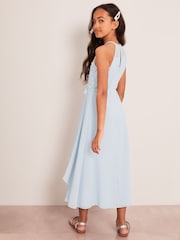 Lipsy Light Blue Strap Maxi Pearl Occasion Dress (7-16yrs) - Image 3 of 4