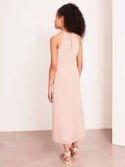 Lipsy Pink Strap Maxi Pearl Occasion Dress (7-16yrs) - Image 3 of 4
