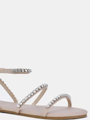 Novo Nude Tamar Embelished Diamante Strappy Flat Sandal - Image 2 of 3