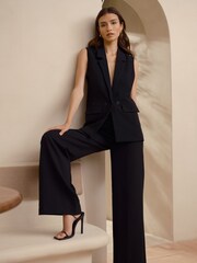 Lipsy Sleeveless Blazer Sleeveless Tailored Blazer - Image 2 of 4