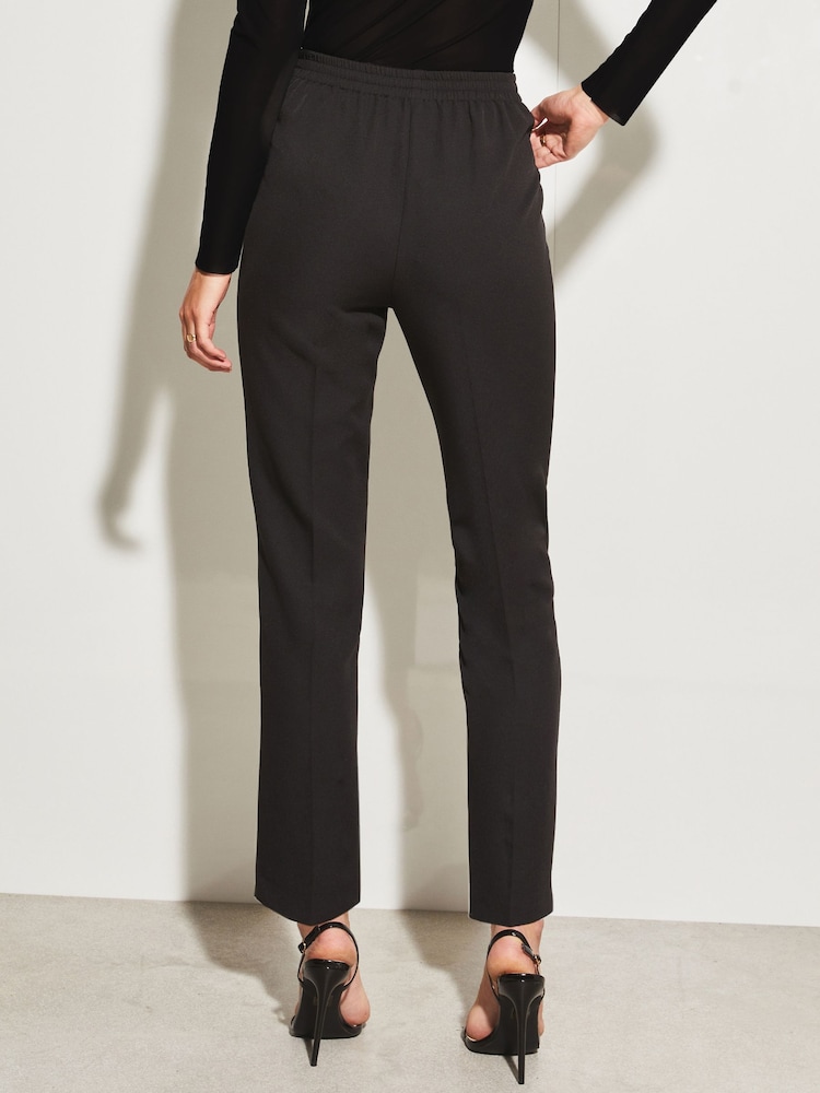 Lipsy Black Tailored Trim Detail Slim Leg Trousers - Image 2 of 4