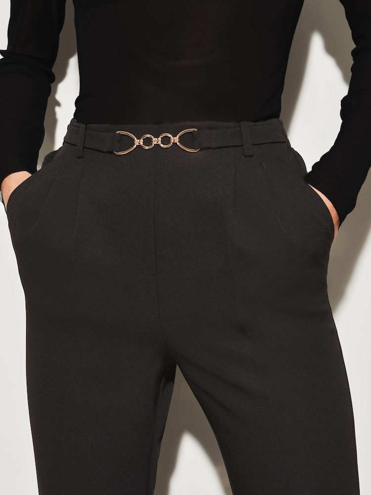 Lipsy Black Tailored Trim Detail Slim Leg Trousers - Image 4 of 4