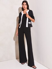 Lipsy Black Tipped Cropped Long Sleeve Blazer - Image 3 of 4