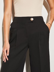 Lipsy Black Relaxed Wide Leg Tailored Trousers - Image 4 of 4