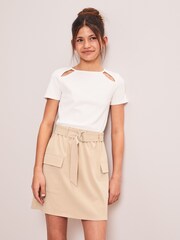 Lipsy Camel Belted Cargo Skirt - Image 1 of 4