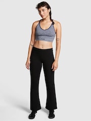 Victoria's Secret PINK Pure Black Cotton Foldover Flare Legging - Image 1 of 3