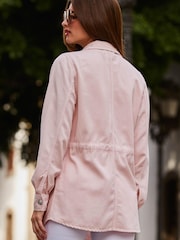 Sosandar Pink Tencel Utility Jacket - Image 3 of 6