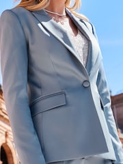 Sosandar Blue Satin Blazer - Image 4 of 5
