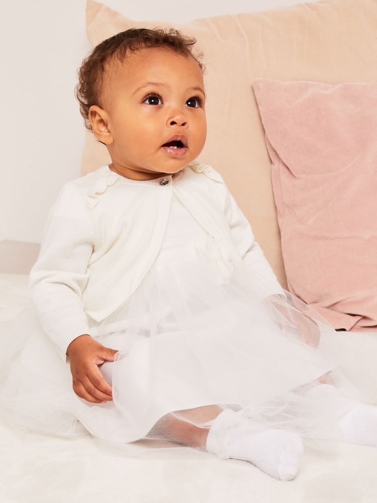 Lipsy Baby Ivory White Occasion Shrug - Image 1 of 6