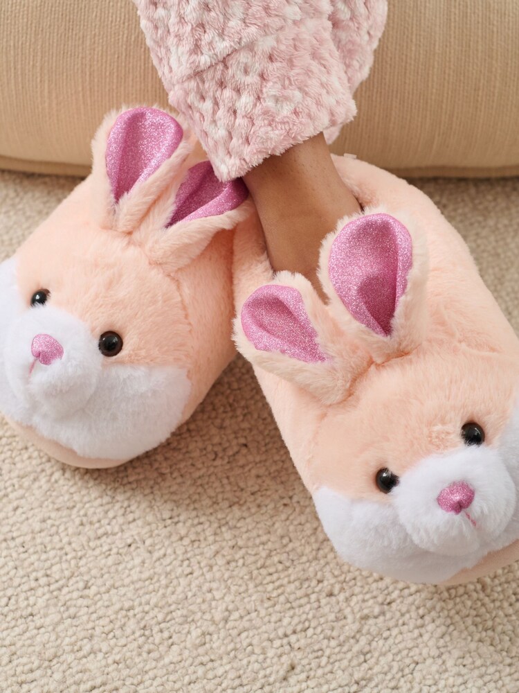 Loungeable Pink Tye Dye Penguin Slippers - Image 1 of 3