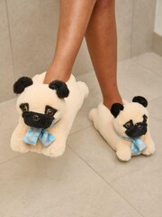 Loungeable Cream Tye Dye Penguin Slippers - Image 3 of 3