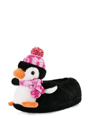 Loungeable Black Tye Dye Penguin Slippers - Image 4 of 4