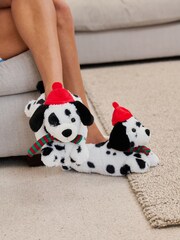 Loungeable Black Dalmation in a Bobble Hat Slipper - Image 2 of 2