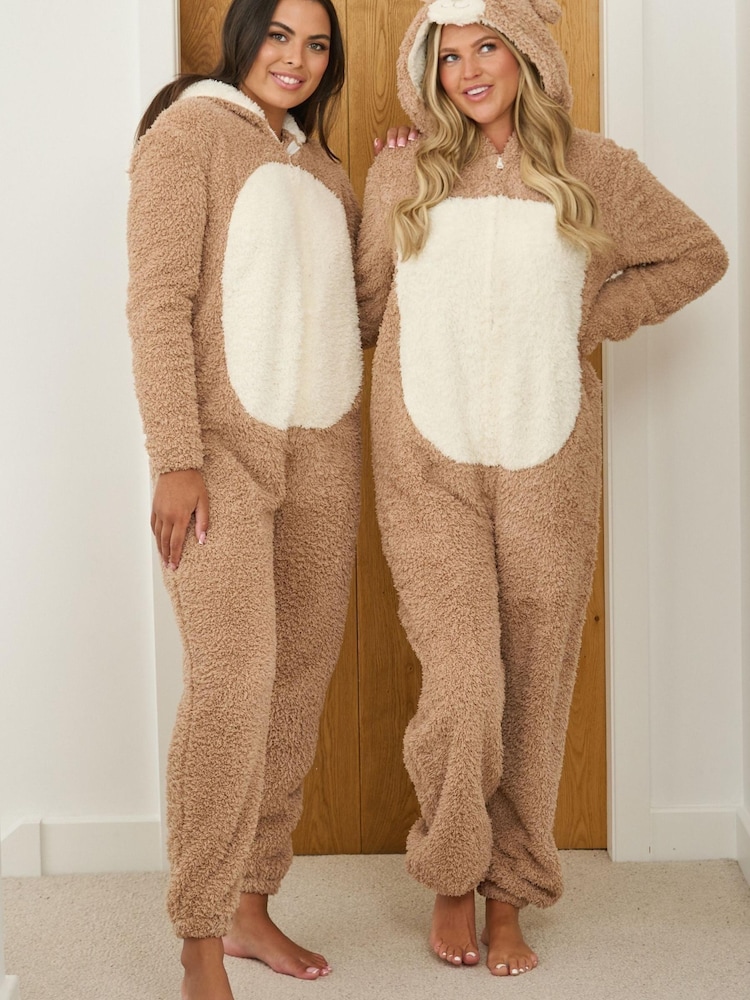 Loungeable Cream Fleece All-In-One - Image 1 of 5