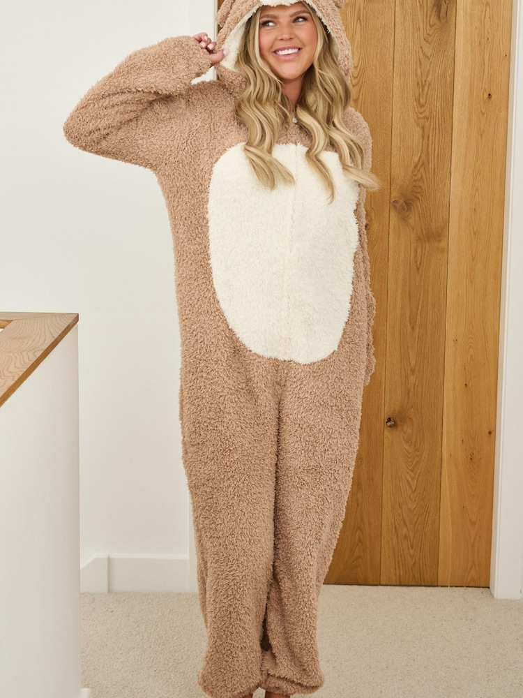 Loungeable Cream Fleece All-In-One - Image 2 of 5