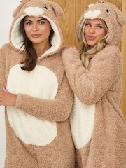 Loungeable Cream Fleece All-In-One - Image 3 of 5