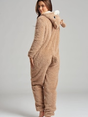Loungeable Cream Fleece All-In-One - Image 4 of 5