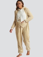 Loungeable Nude Panda Snow Tipped Borg All-In-One - Image 3 of 4