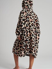 Loungeable Brown Snow Tipped Well Soft Fleece Snuggle Hoodie - Image 5 of 5