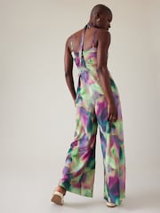 Athleta Purple/Green Alicia Keys Enlighten Up Jumpsuit - Image 2 of 3