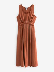 Athleta Brown Echo Sleeveless Midi Dress - Image 1 of 3