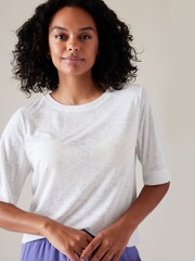 Athleta White Breezy Serene T-Shirt - Image 1 of 1