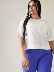 Athleta White Breezy Serene T-Shirt - Image 4 of 6