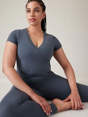 Athleta Blue Transcend Wrap T-Shirt - Image 2 of 5