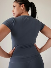 Athleta Blue Transcend Wrap T-Shirt - Image 3 of 5