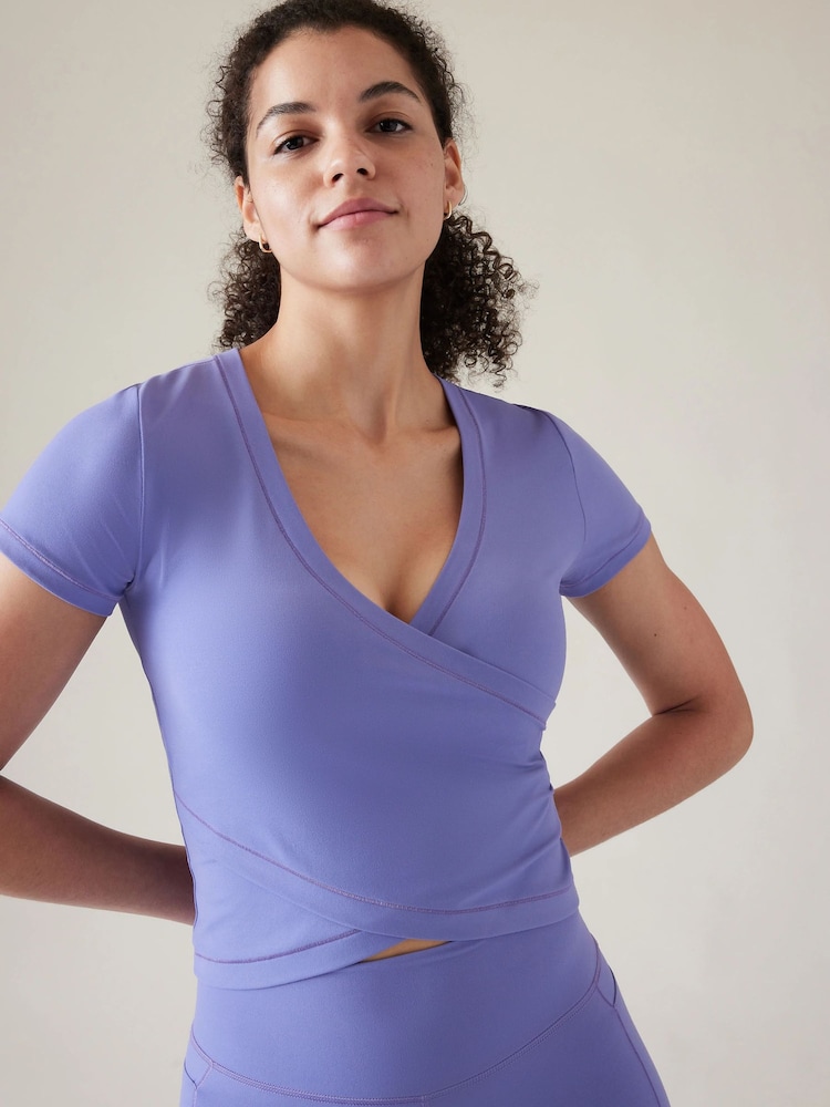 Athleta Purple Transcend Wrap T-Shirt - Image 1 of 5