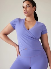 Athleta Purple Transcend Wrap T-Shirt - Image 4 of 5