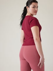 Athleta Red Transcend Wrap T-Shirt - Image 3 of 5