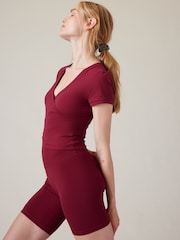 Athleta Red Transcend Wrap T-Shirt - Image 4 of 5