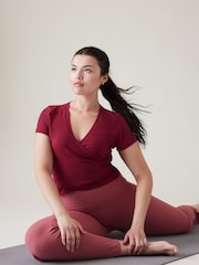 Athleta Red Transcend Wrap T-Shirt - Image 5 of 5