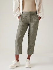 Athleta Green Voyager Linen Trousers - Image 3 of 5