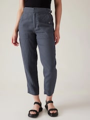 Athleta Blue Voyager Linen Trousers - Image 1 of 5