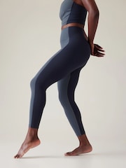 Athleta Blue Transcend Colorblock 7/8 Leggings - Image 2 of 5