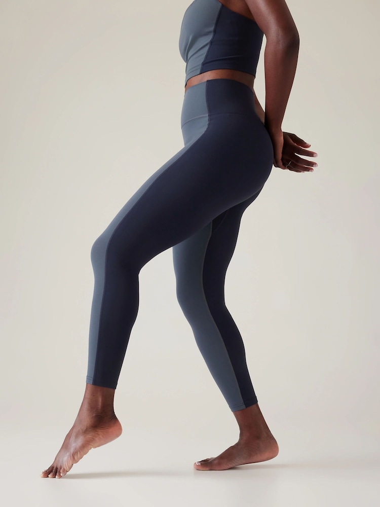 Athleta Blue Transcend Colorblock 7/8 Leggings - Image 2 of 5